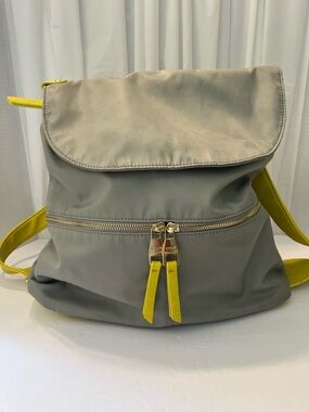 Steve Madden Gray Backpack with Yellow Accents